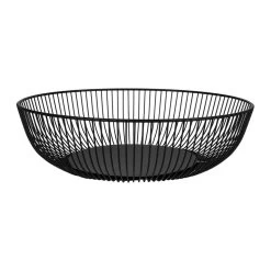 QUVIO Fruitschaal - Rond - Metaal - Zwart -Het originele servies. 1000071562 0102