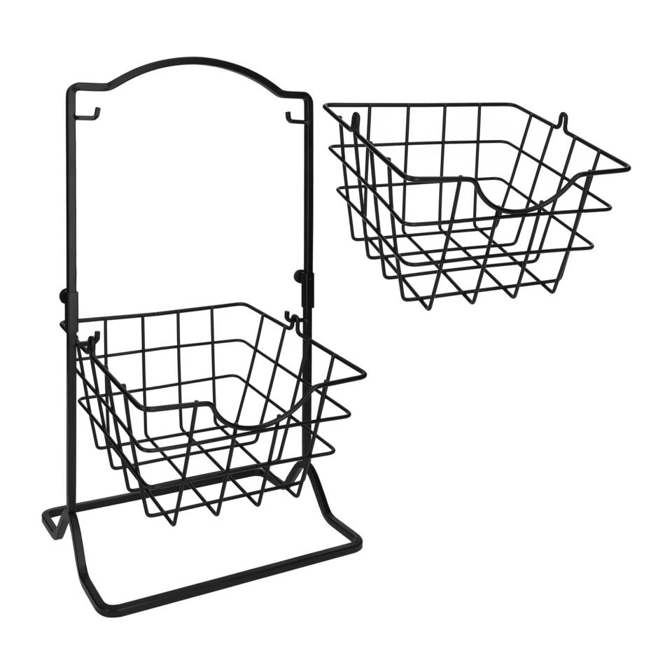 QUVIO Fruitmand - 2 Laags - Metaal 6 QUVIO Fruitmand - 2 Laags - Metaal - Afbeelding 4