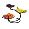 QUVIO Fruitmand 3 Laags Metaal - Zwart -Het originele servies. 1000071571