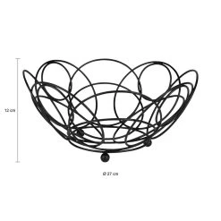 QUIVO Fruitschaal Metaal Rond - Zwart -Het originele servies. 1000071574 0102