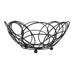 QUIVO Fruitschaal Metaal Rond - Zwart -Het originele servies. 1000071574 0103