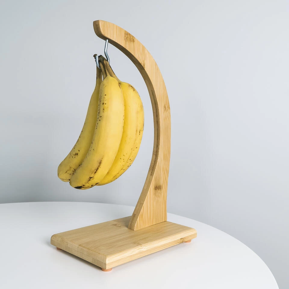 QUVIO Bananenhouder Of Druivenhouder Hout 4 QUVIO Bananenhouder Of Druivenhouder Hout - Afbeelding 2