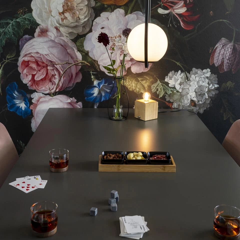 Aretica Whiskey Glas Met Houten Onderzetter - Bruin - Set Van 4 4 Aretica Whiskey Glas Met Houten Onderzetter - Bruin - Set Van 4 - Afbeelding 2