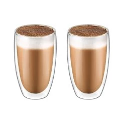 Krumble Latte Macchiato Glas Dubbelwandig 400ml - Set Van 2