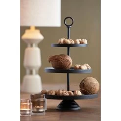 Etagère Marozu - Zwart - 3 Laags -Het originele servies. 1000072864 0110