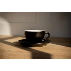 Barista Innovations Nero - Schotel Koffiekop Regular - Set Van 6 - Mat Zwart -Het originele servies. 1000073351 0103