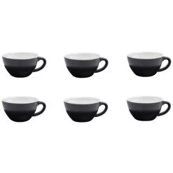 Barista Innovations Nero - Koffiekopje Regular - Set Van 6 - 150ml - Mat Zwart