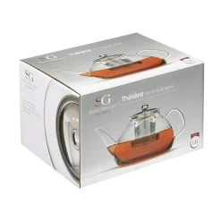 Secret De Gourmet - Theepot - Glas/rvs - Met Filter - 1300 Ml 7 Secret De Gourmet - Theepot - Glas/rvs - Met Filter - 1300 Ml -Het originele servies. 1000074738 0102
