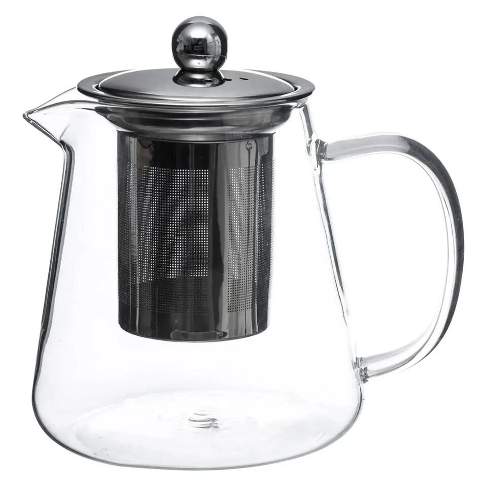 Secret De Gourmet - Theepot - Glas/rvs - Met Filter - 800 Ml 3 Secret De Gourmet - Theepot - Glas/rvs - Met Filter - 800 Ml