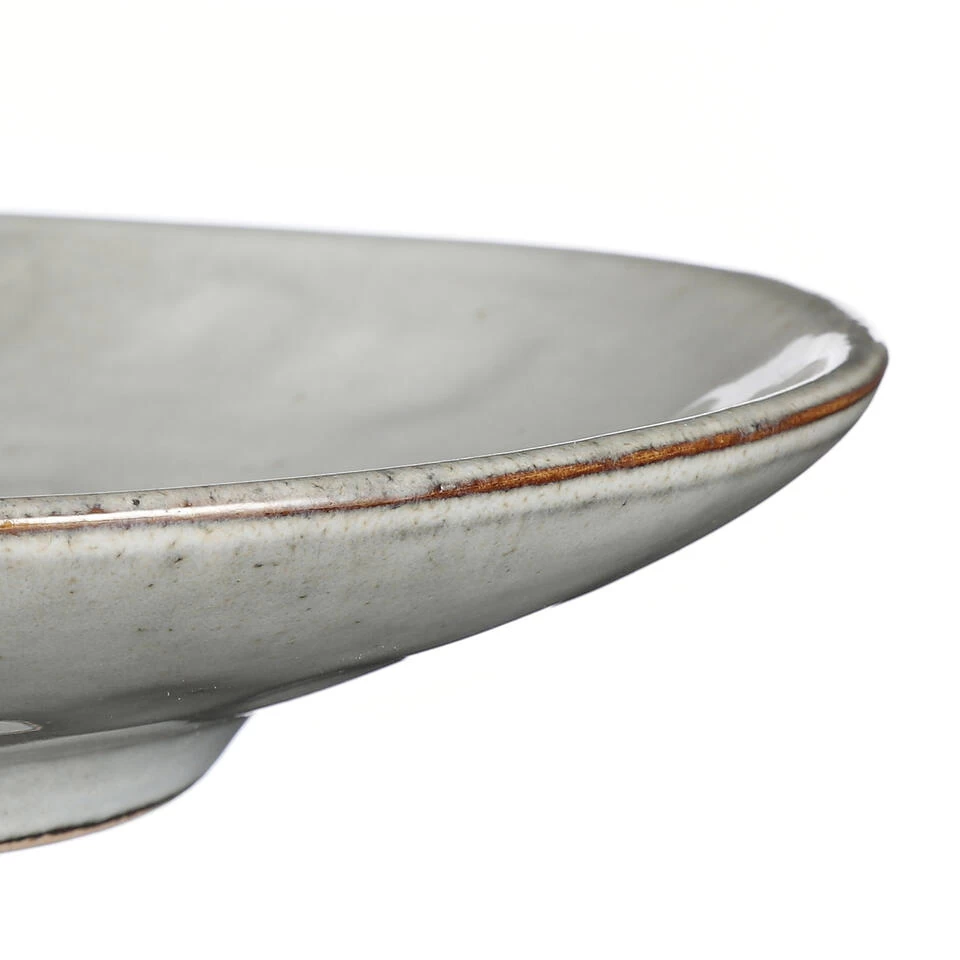 Mica Decorations Tabo Ovaal Bord - L35,5 X B21,5 X H4,5 Cm - Grijs 5 Mica Decorations Tabo Ovaal Bord - L35,5 X B21,5 X H4,5 Cm - Grijs - Afbeelding 3