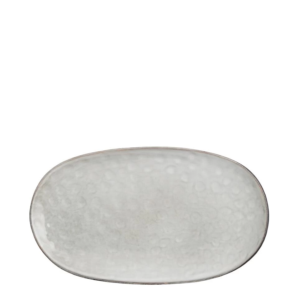 Mica Decorations Tabo Ovaal Bord - L31 X B18 X H3 Cm - Grijs 3 Mica Decorations Tabo Ovaal Bord - L31 X B18 X H3 Cm - Grijs