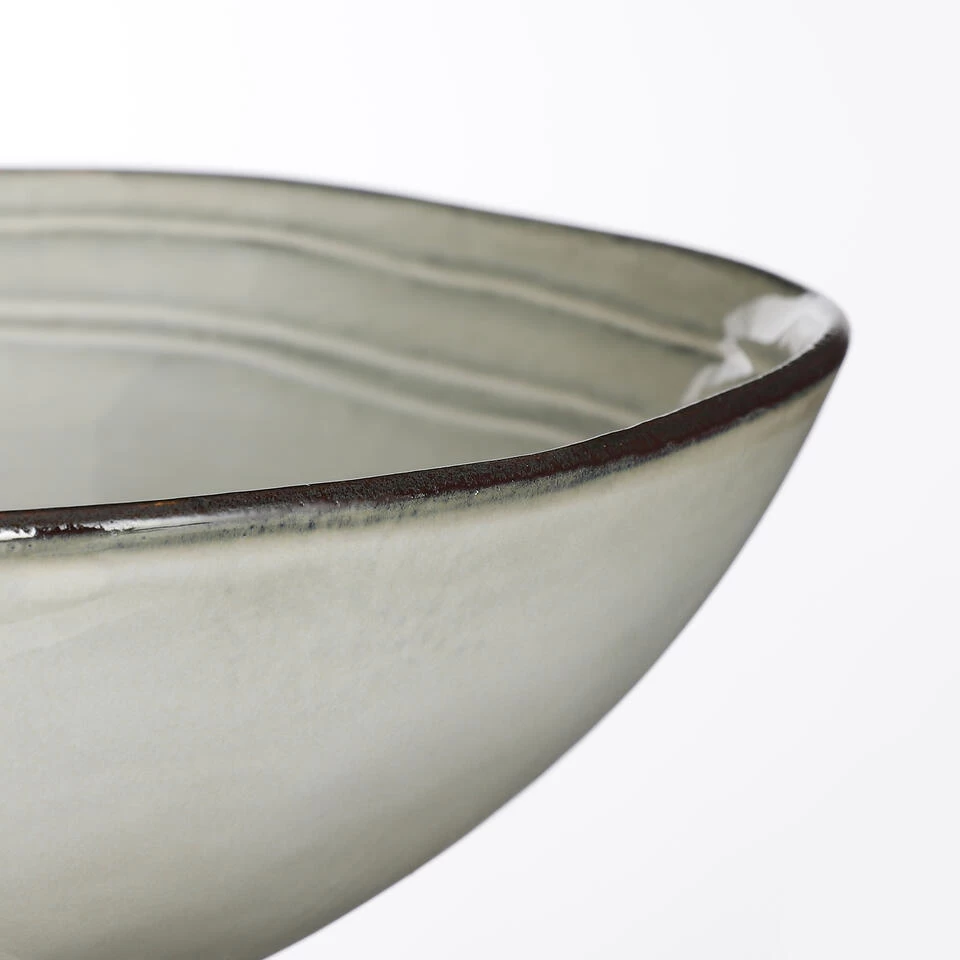 Mica Decorations Tabo Schaal - H7,5 X Ø23,5 Cm - Grijs 5 Mica Decorations Tabo Schaal - H7,5 X Ø23,5 Cm - Grijs - Afbeelding 3