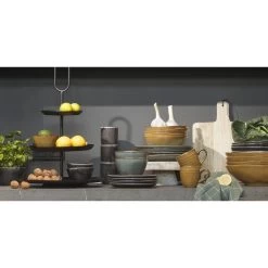 Mica Decorations Tabo Schaal - H7,5 X Ø23,5 Cm - Oker -Het originele servies. 1000077201 0103