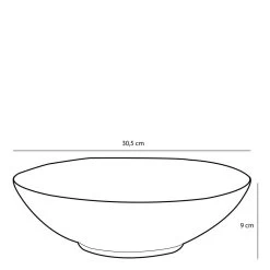 Mica Decorations Tabo Schaal - H9 X Ø30,5 Cm - Zwart -Het originele servies. 1000077202 0103