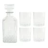 Orange85 Whisky Karaf Met 4 Glazen 5- Delig Transparant 900/230 Ml Glas Set