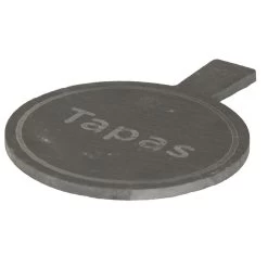 Kinvara Serveerplank - Rond - Van Leisteen - Met Handvat - 19 X 14 Cm