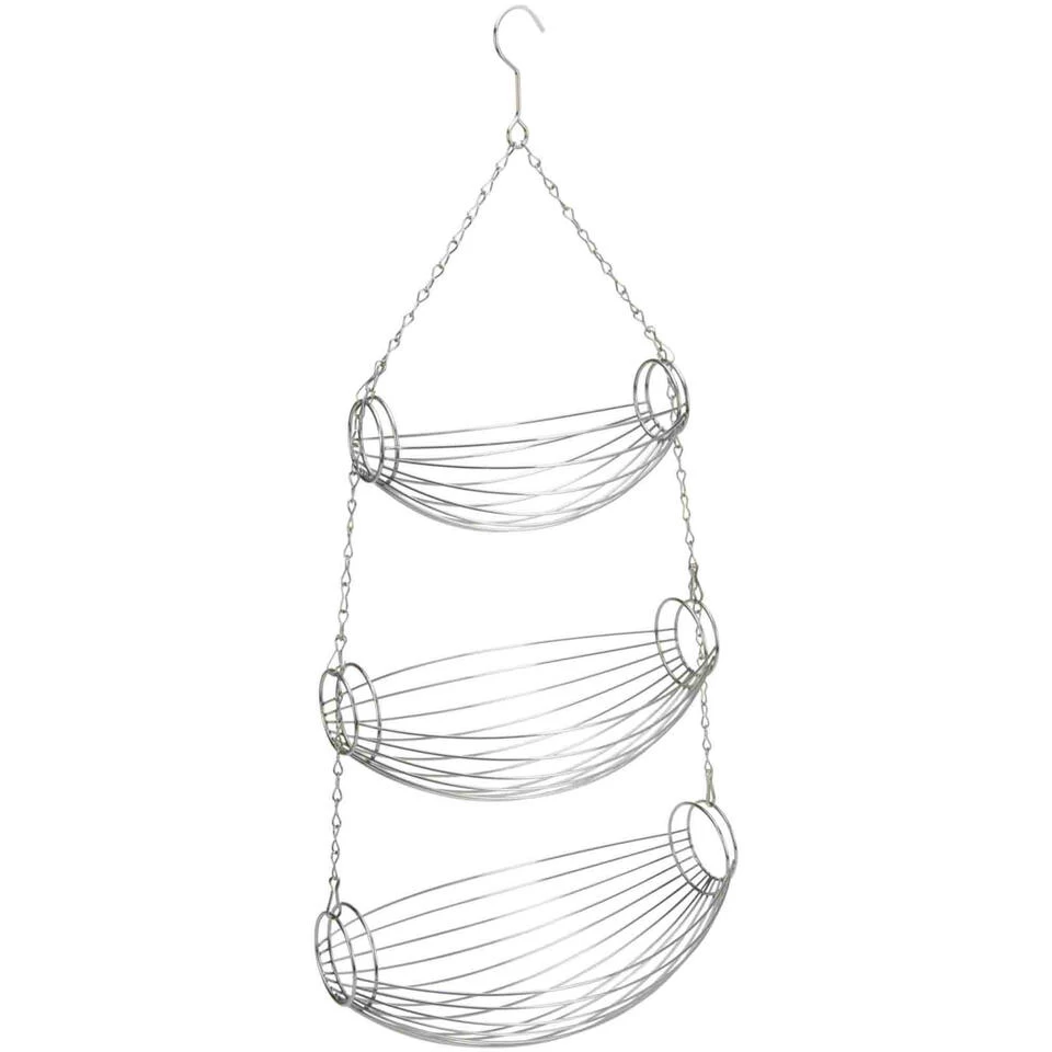 Excellent Houseware Hangend Fruitmandje - IJzer - 72 Cm - Fruitschaal 3 Excellent Houseware Hangend Fruitmandje - IJzer - 72 Cm - Fruitschaal