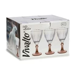 Vivalto - Wijnglazen Exotic Collection Set 6x Op Brons Voet 275 Ml 6 Vivalto - Wijnglazen Exotic Collection Set 6x Op Brons Voet 275 Ml -Het originele servies. 1000077238 0102