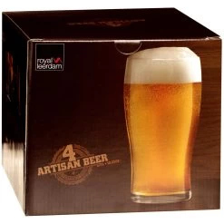 Secret De Gourmet Bierglazen Groot - 4 Stuks - Transparant - 570 Ml - 16 Cm -Het originele servies. 1000077248 0102