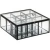 Atmos Fera Theedoos - Industrieel Zwart - 9-vaks - Metaal - 18 X 17 Cm -Het originele servies. 1000082320