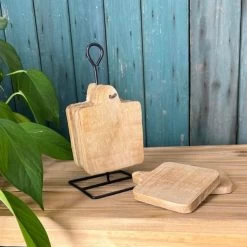 Rootsmann Onderzetters Mangohout - Bruin - Hout -Het originele servies. 1000082970 0102