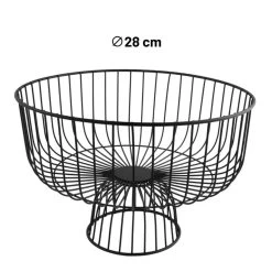 Orange85 Fruitmand Fruitschaal Zwart Metaal 28cm -Het originele servies. 1000083468 0111