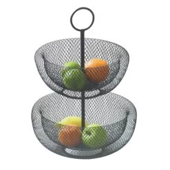Orange85 Fruitschaal Zwart Etagere Fruitmand 2 Lagen