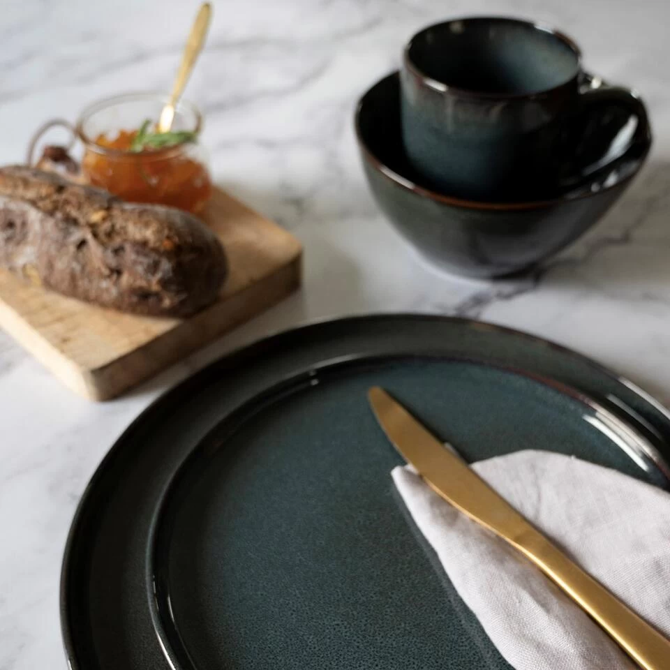 Dutch Rose Bord 27 Cm Blauw 6 Dutch Rose Bord 27 Cm Blauw - Afbeelding 4