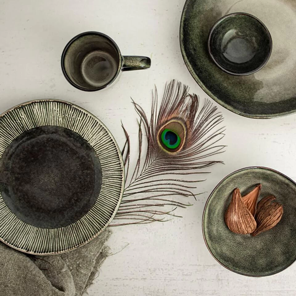 Dutch Rose Schaal 23 Cm Groen 5 Dutch Rose Schaal 23 Cm Groen - Afbeelding 3