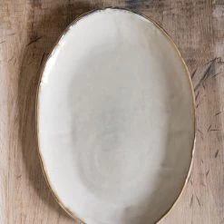 Dutch Rose Ovale Schaal 40x28 Cm Creme -Het originele servies. 1000086756 0102