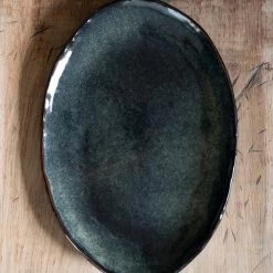 Dutch Rose Ovale Schaal 40x28 Cm Groen -Het originele servies. 1000086758 0102