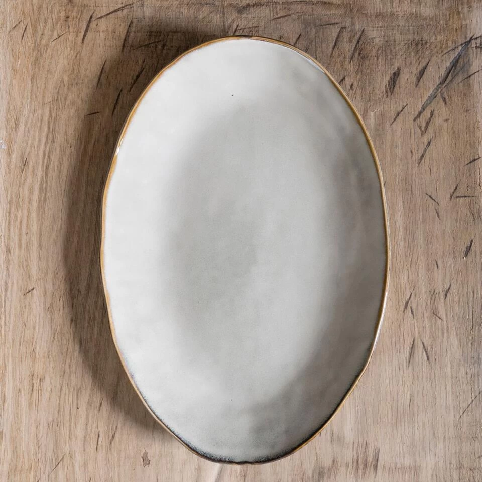 Dutch Rose Ovale Schaal 34x23 Cm Creme 5 Dutch Rose Ovale Schaal 34x23 Cm Creme - Afbeelding 3