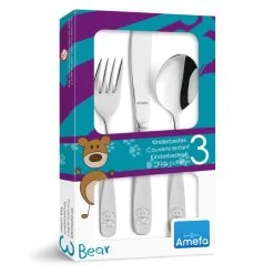 Amefa Bear - 3-delige Kinderbestekset -Het originele servies. 1000087325 0102