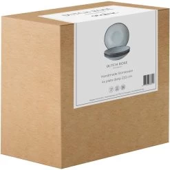 Dutch Rose Giftset 4 Borden Diep 23,5 Cm Blauw 8 Dutch Rose Giftset 4 Borden Diep 23,5 Cm Blauw -Het originele servies. 1000087490 0102