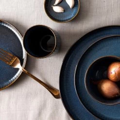 Dutch Rose Sapphire Bord 28 Blauw -Het originele servies. 1000087944 0104