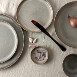 Dutch Rose Sapphire Bord 28 Grijs -Het originele servies. 1000087946 0104