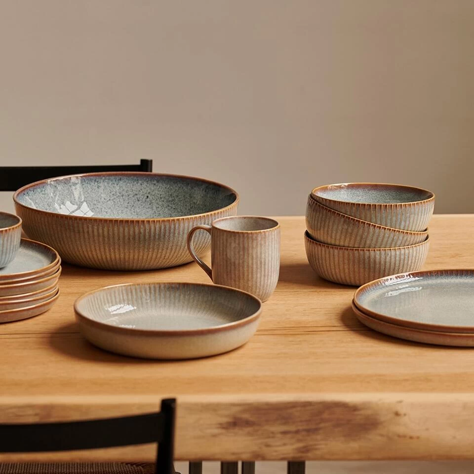 Dutch Rose Sapphire Bord Diep 23 Grijs 6 Dutch Rose Sapphire Bord Diep 23 Grijs - Afbeelding 4