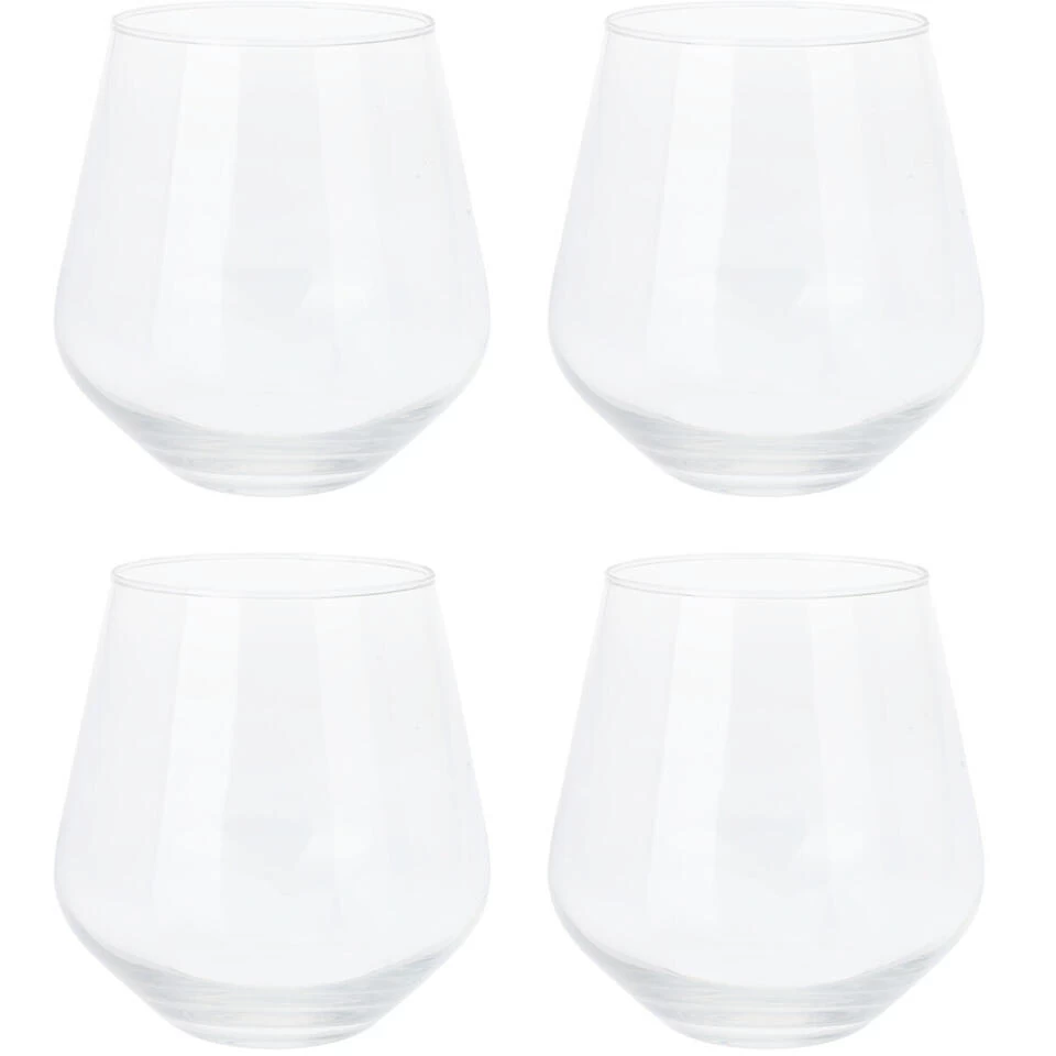 Excellent Houseware Whiskey Glazen - 4x - Transparant - 450 Ml 3 Excellent Houseware Whiskey Glazen - 4x - Transparant - 450 Ml