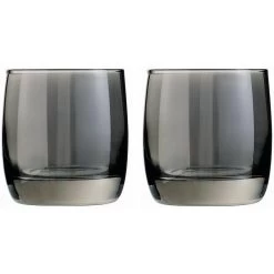 Luminarc Whisky Tumbler Glazen - 4x - Transparant Zwart - 300 Ml