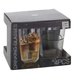 Excellent Houseware Whisky Glazen - 4x - Transparant - 360 Ml -Het originele servies. 1000088606 0102