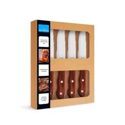 Amefa Hercule - 4 Steakmessen - Mahogany Red 8 Amefa Hercule - 4 Steakmessen - Mahogany Red -Het originele servies. 1000088805 0102