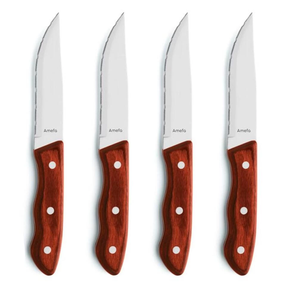 Amefa Hercule - 4 Steakmessen - Mahogany Red 3 Amefa Hercule - 4 Steakmessen - Mahogany Red