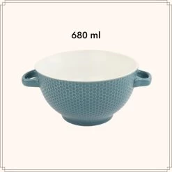 OTIX Soepkommen Met Oor Set Van 4 Verschillende Kleuren Aardewerk 680 Ml -Het originele servies. 1000089108 0111