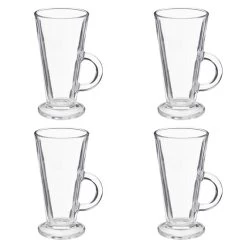 Orange85 Latte Macchiato Glazen 280 Ml 4 Stuks Met Oor Cappuchino Glazen