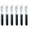 Amefa Pizza - 6 Steakvorken - Zwart -Het originele servies. 1000090535