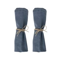 Laura Ashley Set 2 Servetten Wild Clematis Blauw Uni