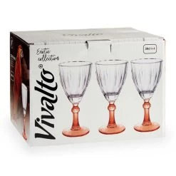 Vivalto - Wijnglazen Exotic Collection Set 6x Op Oranje Voet 275 Ml 7 Vivalto - Wijnglazen Exotic Collection Set 6x Op Oranje Voet 275 Ml -Het originele servies. 1000093169 0102