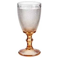 Vivalto - Luxe Wijnglazen Monaco Serie Set 6x Op Gouden Voet 330 Ml -Het originele servies. 1000093170 0101