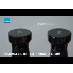 Amefa Modern - Peper- En Zoutmolenset - Zwart - 15 Cm -Het originele servies. 1000093296 0103
