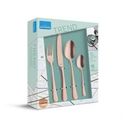 Amefa Austin - 24-delige Bestekset Voor 6 Personen - Mat Koper 9 Amefa Austin - 24-delige Bestekset Voor 6 Personen - Mat Koper -Het originele servies. 1000093303 0103
